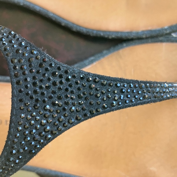 Chinese Laundry Black Sparkle Flip Flops Sandals  - Size 10 - Picture 6 of 10